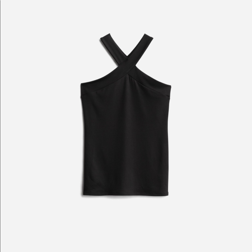 Montagne Criss Cross Halter Knit Top